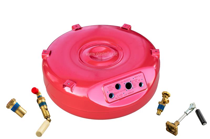 GZWM 4-Loch Brenngastank 650x230 63l inkl. Ventile Wohnmobil