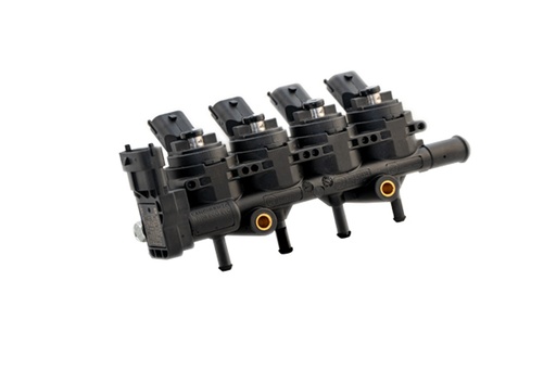 [238000131] Landirenzo Rail GI12 4 Zylinder M (schwarz) mit Sensor 3.5Bar 175230616R