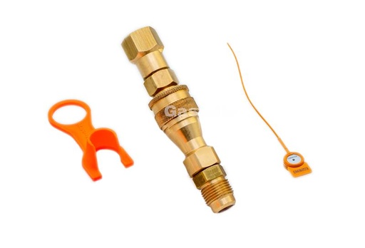 [EKO0009C] Schnellkupplung Gerade mit 2-fachen Rückschlag (Alugas & Gaslow)