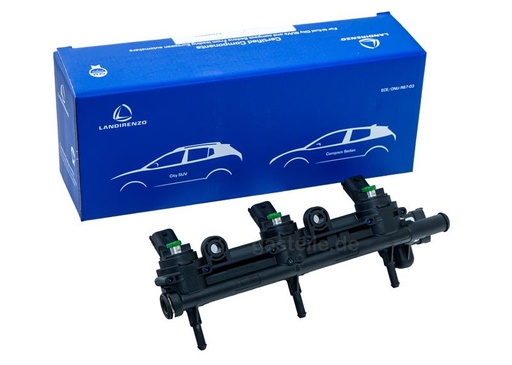 [LRD004] LandiRenzo GI12 3 Zylinder Grün OEM Rail Original Dacia Renault